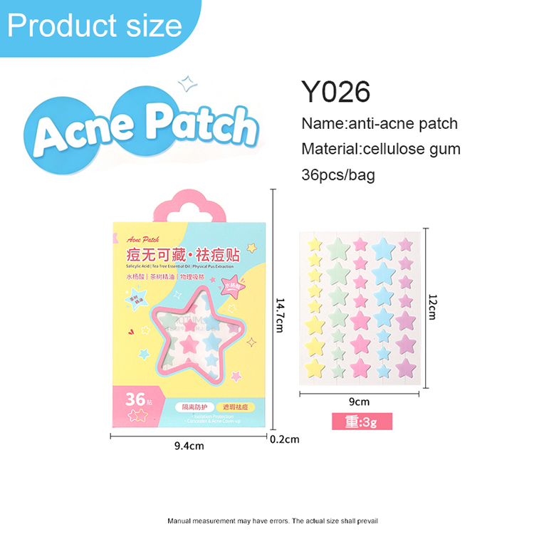 New Hydrocolloid Salicylic Acid Acne Pimple Patch Facial Acne Treatment Dots for Invisible Breathable Vegan Patch For Korean Y026