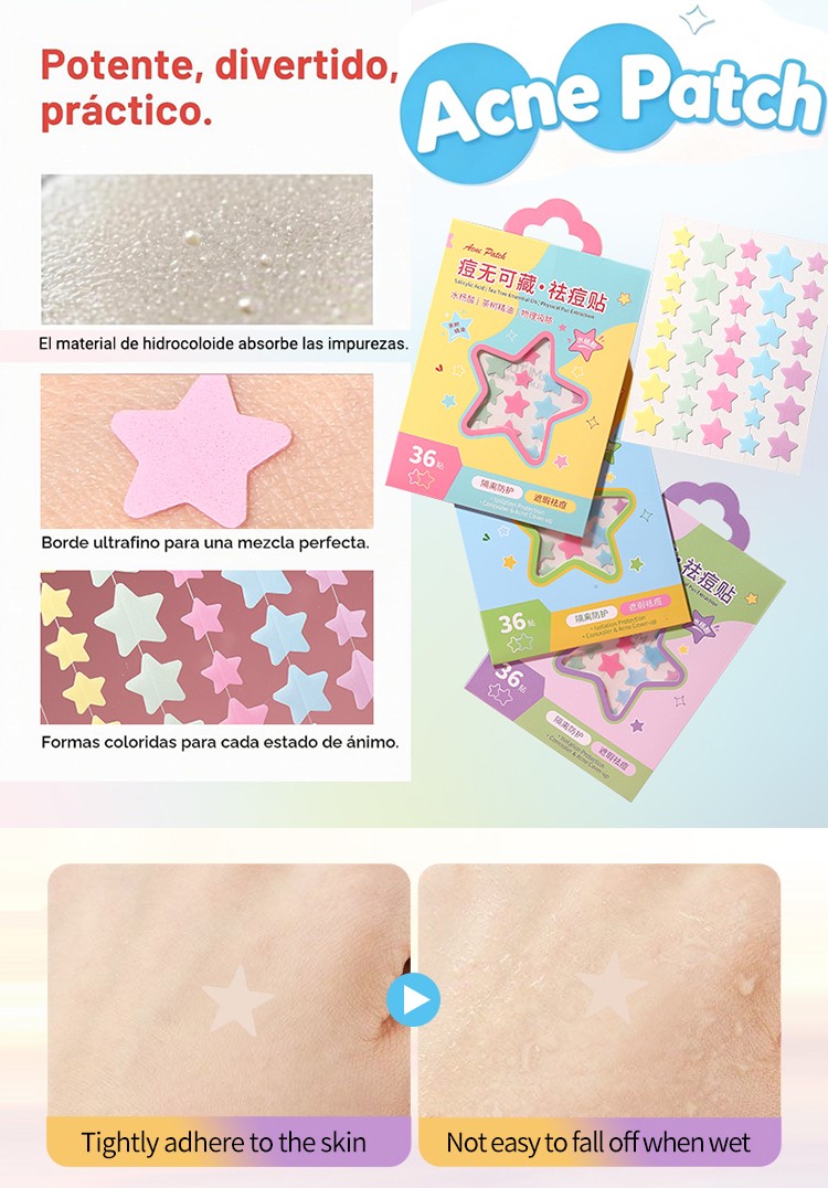 New Hydrocolloid Salicylic Acid Acne Pimple Patch Facial Acne Treatment Dots for Invisible Breathable Vegan Patch For Korean Y026