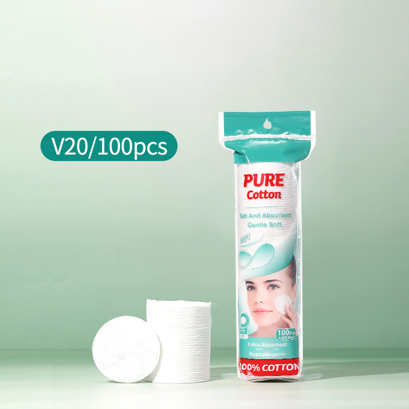 Wholesale Disposable Facial Cleansing 3 Layer High Quality Cotton Pads for Makeup Remover Skin Care Cosmetic V20