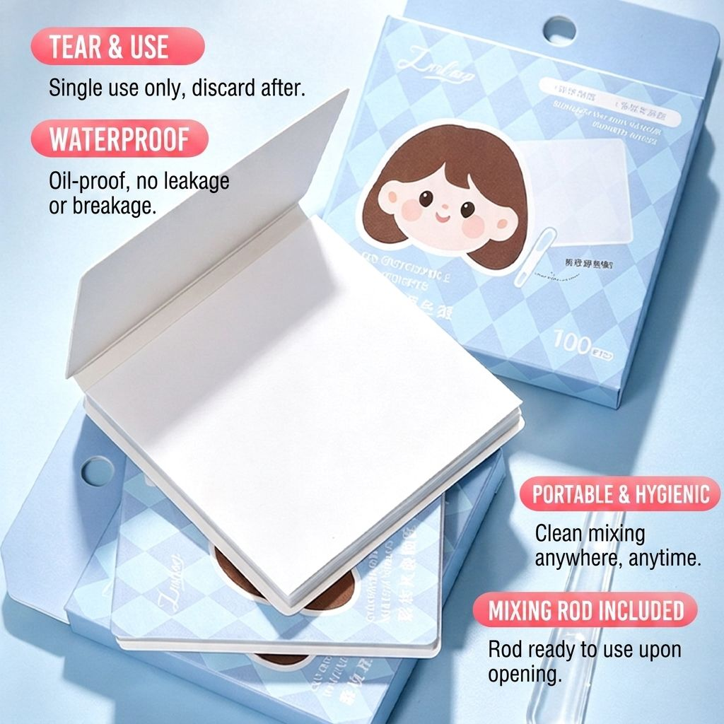 Disposable Foundation Mixing Paper Tear-off Palette Adjusting 100 Sheets for Concealer Makeup Artist Cosmetic Blending Tool Y028