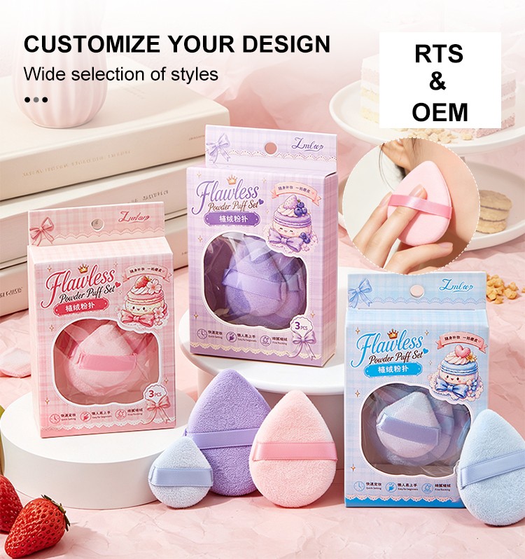 Wholesale Loose Air Cushion Soft Cotton Puff Foundation Cosmetic Tool Soft 3pcs Multi-Color Flocking Powder Puff Sponge Kit Y066 Wholesale Loose Air Cushion Soft Cotton Puff Foundation Cosmetic Tool Soft 3pcs Multi-Color Flocking Powder Puff Sponge Kit Y066