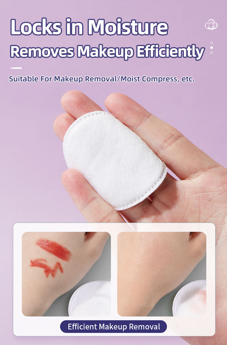 50-120pcs Biodegradable Disposable Makeup Cotton Pads Soft Eco Friendly Organic Round Cotton Pads for Face Nail Makeup Remover SY444