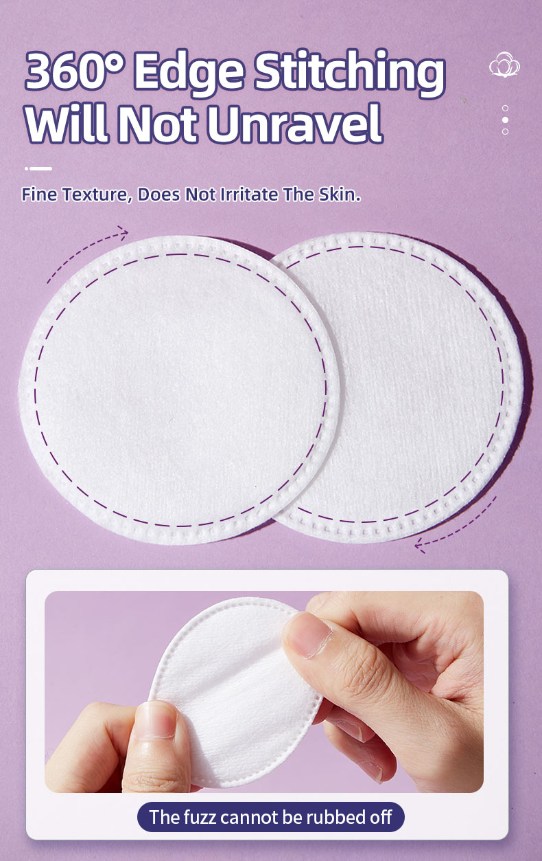 50-120pcs Biodegradable Disposable Makeup Cotton Pads Soft Eco Friendly Organic Round Cotton Pads for Face Nail Makeup Remover SY444