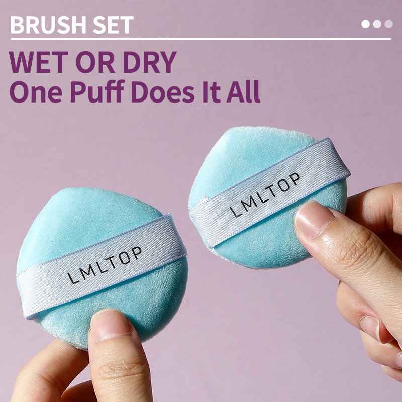 In Stock Multi-Shape Velvet Cosmetic Puffs Makeup Tool High Density Cotton Flocking Puff Facial Loose Powder Soft With Box Y082