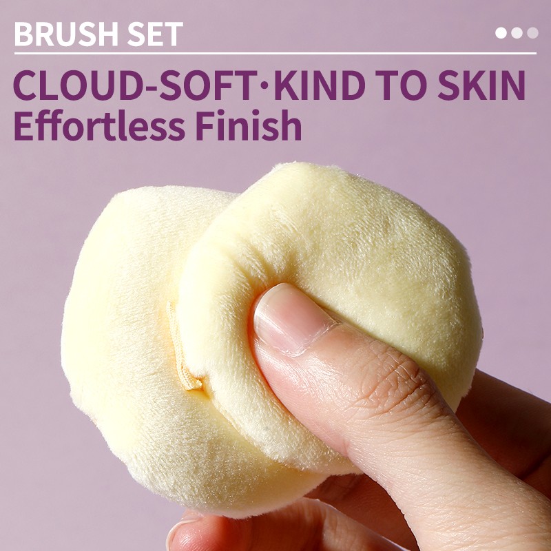 In Stock Multi-Shape Velvet Cosmetic Puffs Makeup Tool High Density Cotton Flocking Puff Facial Loose Powder Soft With Box Y082