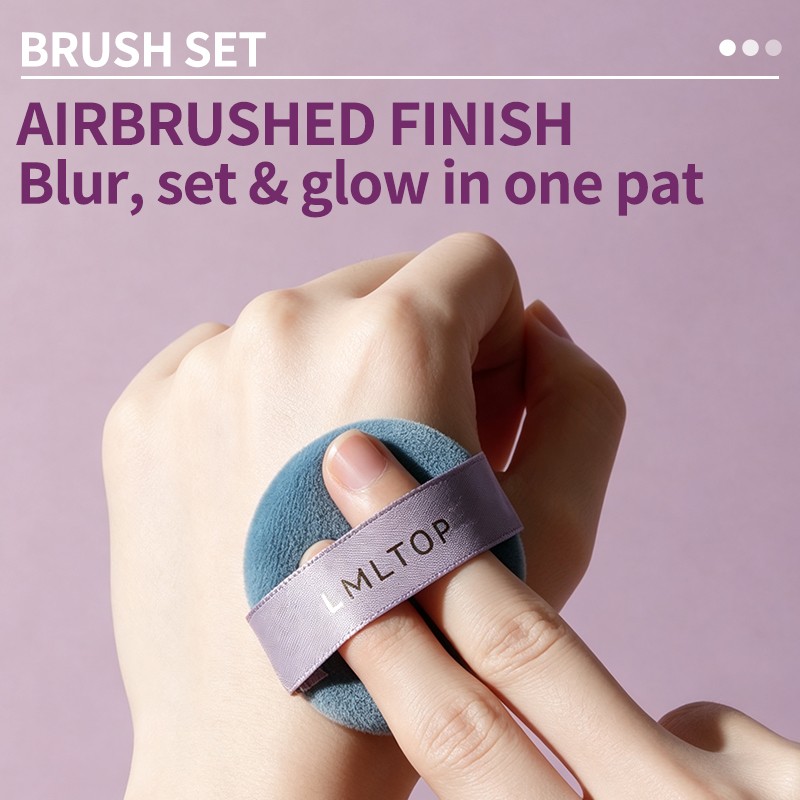 In Stock Multi-Shape Velvet Cosmetic Puffs Makeup Tool High Density Cotton Flocking Puff Facial Loose Powder Soft With Box Y082