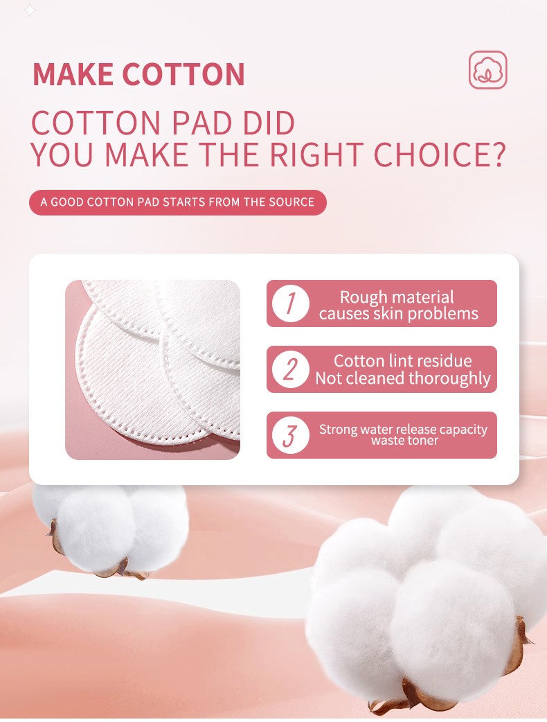 LMLTOP 50/80/120Pcs Disposable Cosmetic Cotton Pads Cotton Round Facial Pads Portable Makeup Remover Cotton Pads For Beauty Use V32 V34 V35