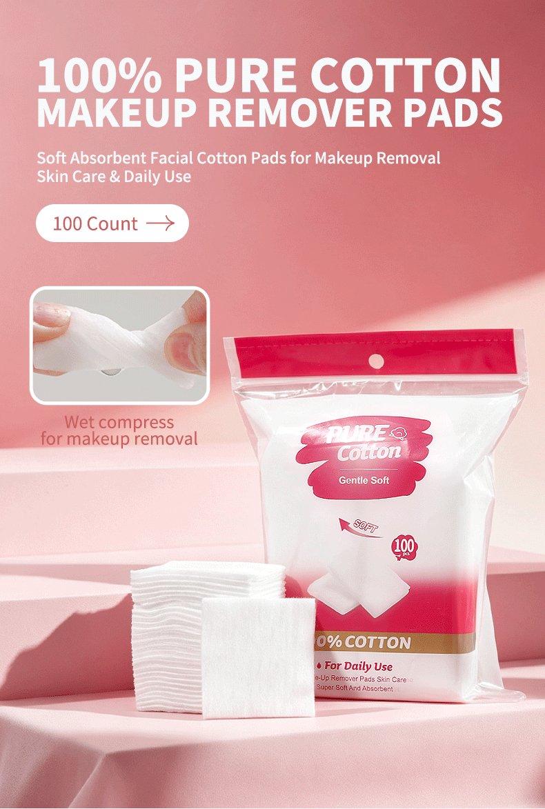 LMLTOP Lint Free Pure Cotton Facial Pads 100Pcs Square Soft Gentle Makeup Remover Cotton Pads For Deep Cleansing Skincare V33 LMLTOP Lint Free Pure Cotton Facial Pads 100Pcs Square Soft Gentle Makeup Remover Cotton Pads For Deep Cleansing Skincare V33