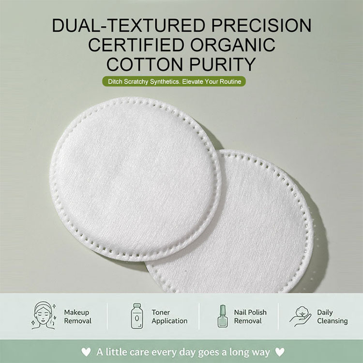 Wholesale Disposable Facial Cleansing 3 Layer High Quality Cotton Pads for Makeup Remover Skin Care Cosmetic RCA1336