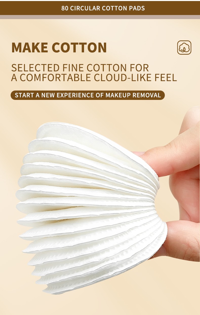YOUSHA Round Cotton Makeup Pads 100% Pure Cotton Super Soft High Absorbency Toner Application and Makeup Removing Cotton Pads YS2875