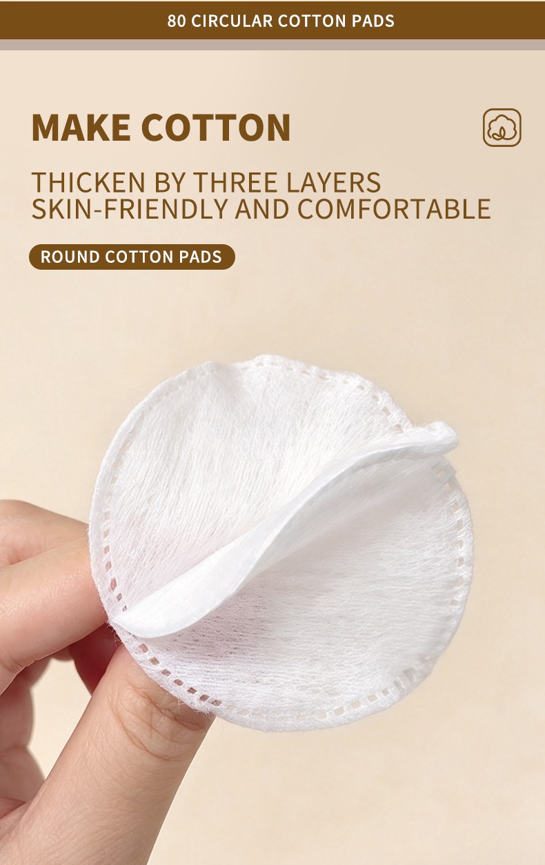 YOUSHA Round Cotton Makeup Pads 100% Pure Cotton Super Soft High Absorbency Toner Application and Makeup Removing Cotton Pads YS2875
