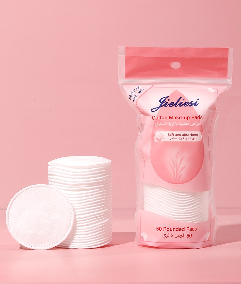 Jieliesi Wholesale Cotton Make-up Pads Round Shape Soft Absorbing Facial Cleansing Pads Disposable Makeup Remover Cotton Pads JLS4176 JLS6248 JLS1985