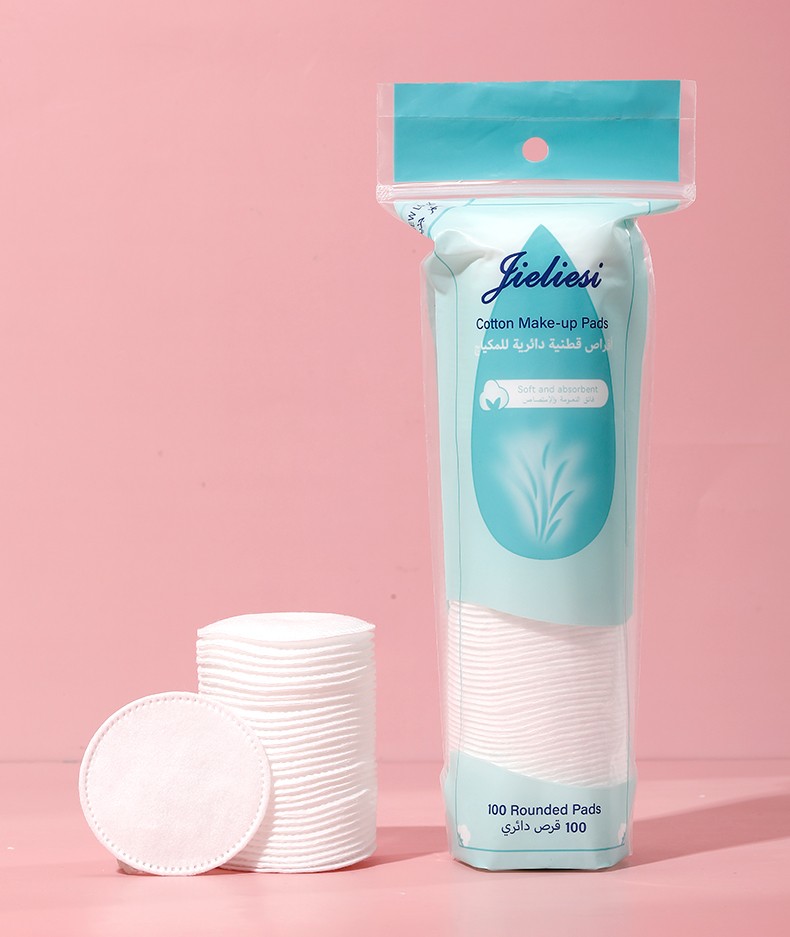 Jieliesi Wholesale Cotton Make-up Pads Round Shape Soft Absorbing Facial Cleansing Pads Disposable Makeup Remover Cotton Pads JLS4176 JLS6248 JLS1985
