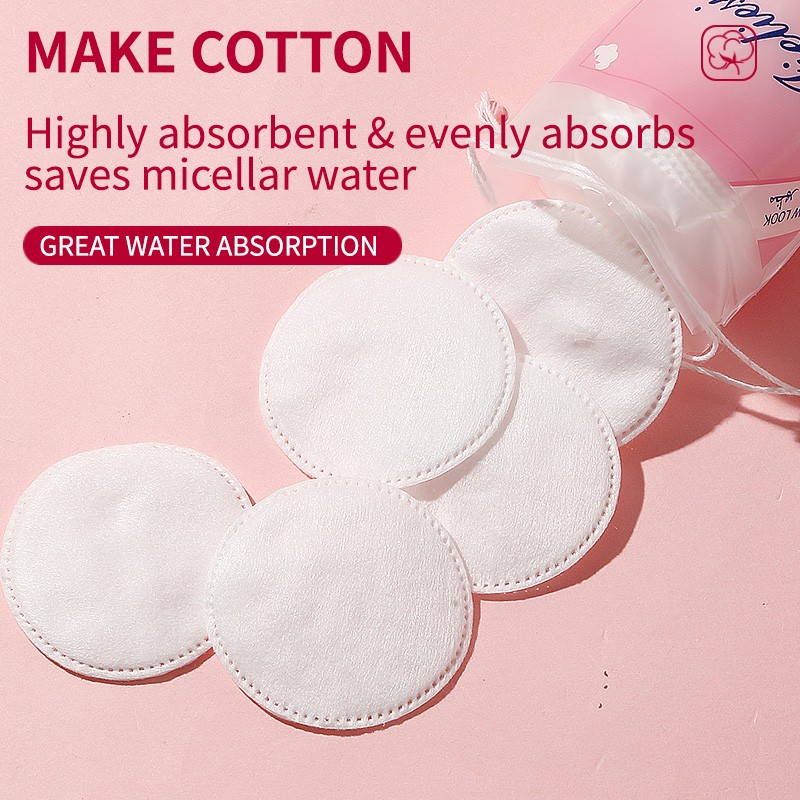 Spunlace Round 3-Layer Soft Skin-Friendly Cotton Pads, for Makeup Removal, Nail Polish