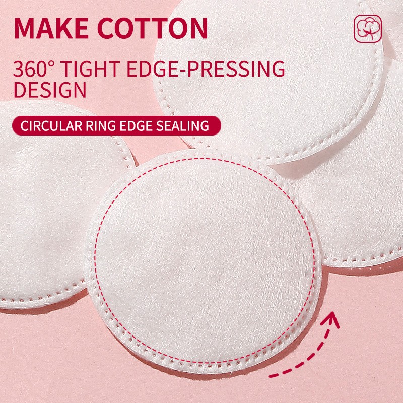 Spunlace Round 3-Layer Soft Skin-Friendly Cotton Pads, for Makeup Removal, Nail Polish