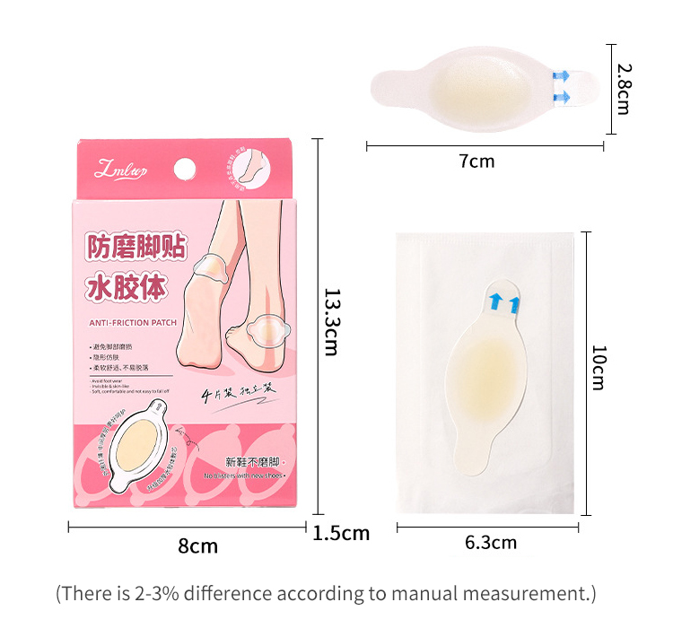 LMLTOP Anti-Friction Hydrocolloid Foot Patches 4 Pieces Invisible Heel Blister Pads For New Shoes High Heels Foot Protection Y025