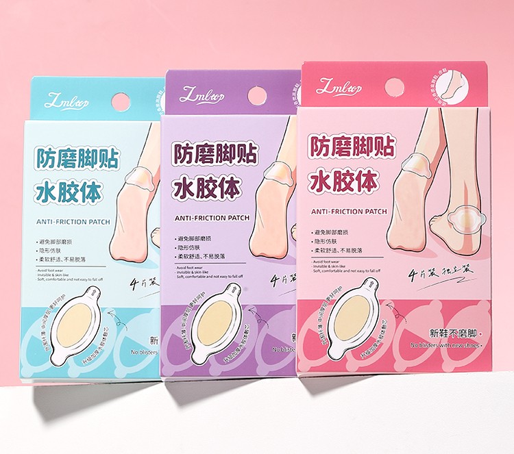 LMLTOP Anti-Friction Hydrocolloid Foot Patches 4 Pieces Invisible Heel Blister Pads For New Shoes High Heels Foot Protection Y025