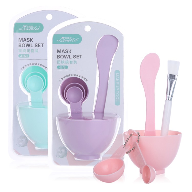 Lameila OEM 6 In 1 Facial Beauty Bowl DIY Facial Face Mask Mixing Bowl Set With Mask