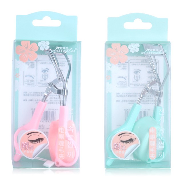Lameila OEM wholesale eye lash makeup tools new design silicone pad eyelash curler with protect case A0360