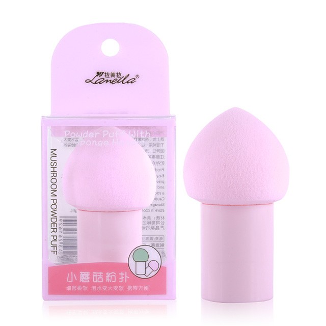 Lameila new design Waterdrop egg shaped beauty cosmetic blender private label makeup sponge with handle A79903