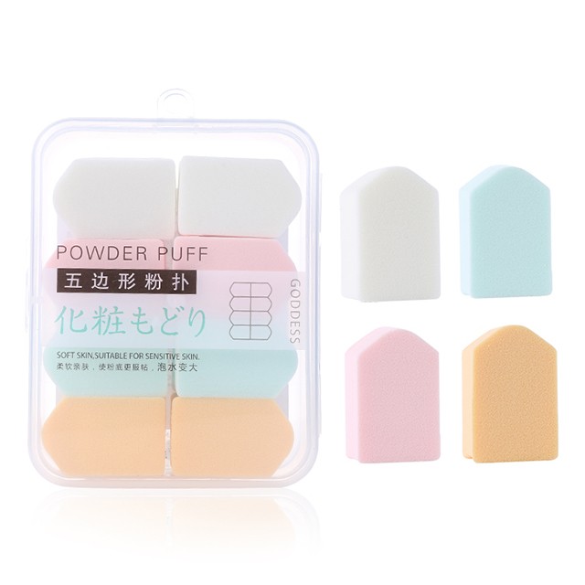 Eight Pentagonal Sponges Puff Cosmetic Beauty Tools Facial Makeup Sponge Blender Set A79932