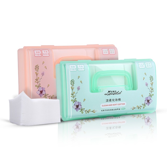 500 pcs Non-woven cotton pad,Private Label thin nail remover pad,Portable Disposable makeup remover cotton B154