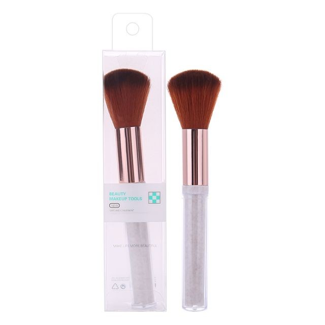 Silubi single wholesale marble makeup brush custom packaging box natural hair blush makeup brush SLB-H004