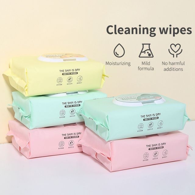 Meilamei Face cleaning 80pcs facial wet wipes makeup remover pad cosmetic cotton wet tissue cotton pads MLM-SJ014