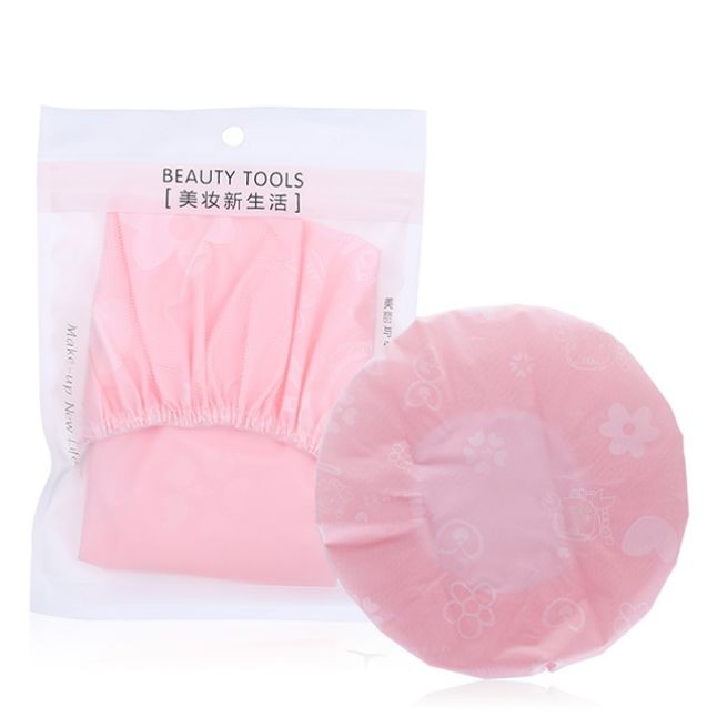 Lameila smokeproof hood waterproof bath cap thicken mesh PE washable women large waterproof shower cap C0822