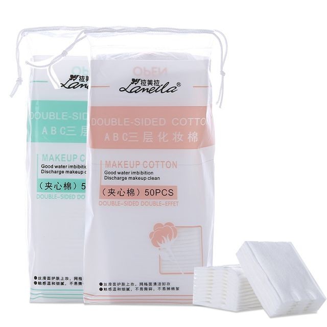 Lameila Three-layer Face Cleansing Disposable Makeup Remover Cotton Pads B1091