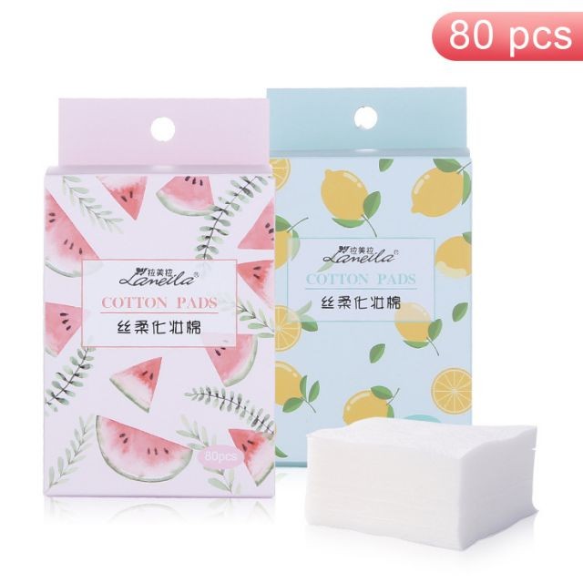 Wholesale facial cleaning pads non-woven make up cotton pads 80 pcs in pack B0111