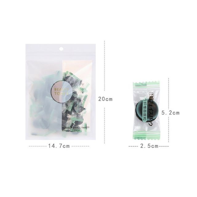 Private label beauty charcoal dry facial mask sheet black color diy compressed face mask D0874