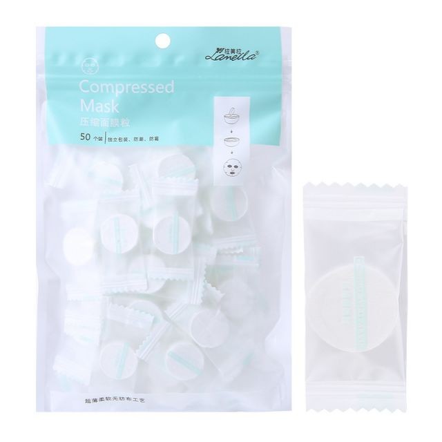 Private label DIY face mask nonwoven disposable compressed facial mask sheet D0865