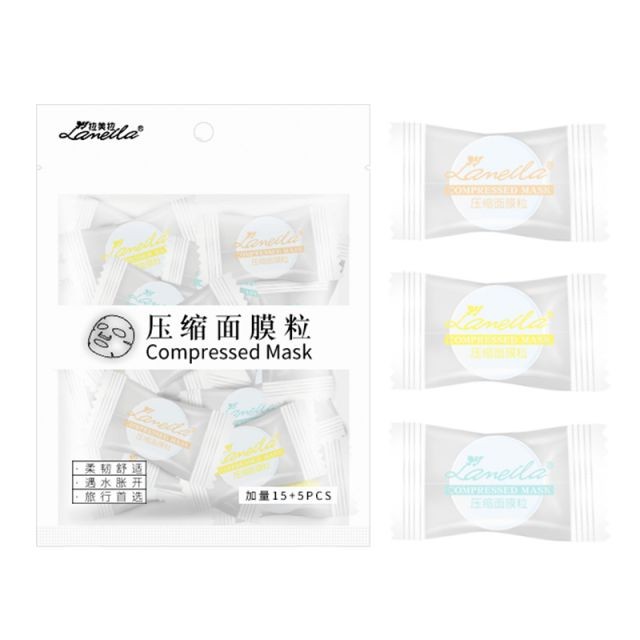 Candy compressed mask soft and comfortable compressed mask facial DIY paper mask 20sheet in pack D0851