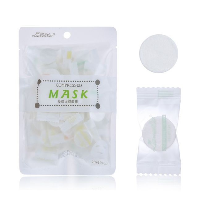 wholesale private label organic diy beauty makeup face mask skin care disposable facial cotton compressed sheet mask D0834