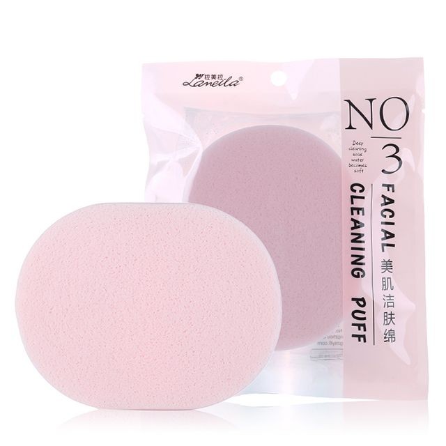 Lameila oval shape face skin care spong face pad washable deeply face cleansing sponge B2179