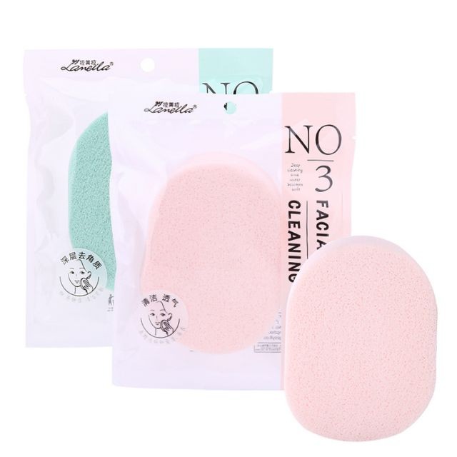 Lameila face wash sponge 15T pva natural exquisite reusable microfibre facial cleansing sponge pink B2127