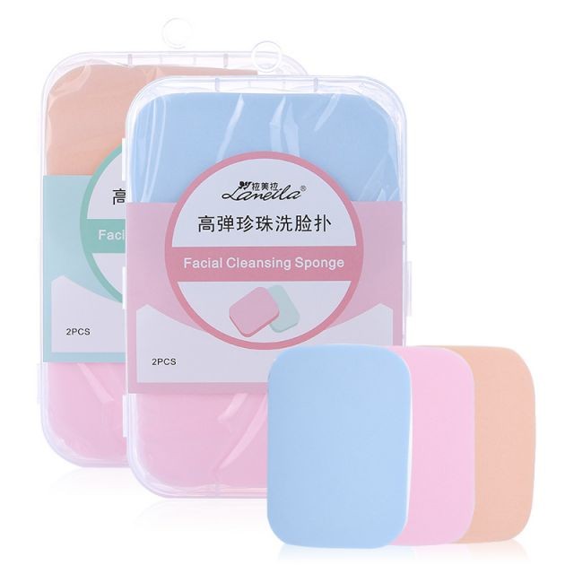 Lameila 3 in 1 Popular Soft EVA oval shape face clean sponge Facial Deep Wash Face Cleaning Puff B0024