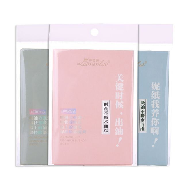 Lameila 100pcs summer face care cost efficient oil absorbing paper portable oil blotting paper for oil skin A584