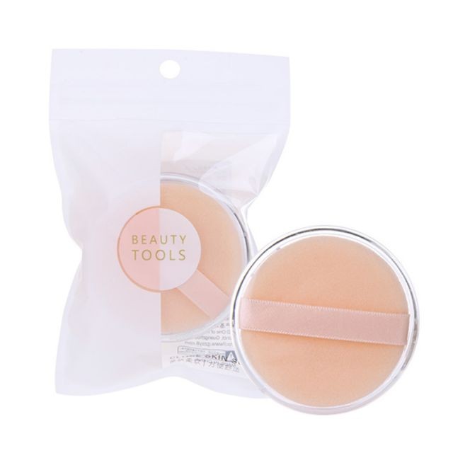 Lameila new design cosmetic foundation powder puff private label soft flocking loose powder sponge puff B0817