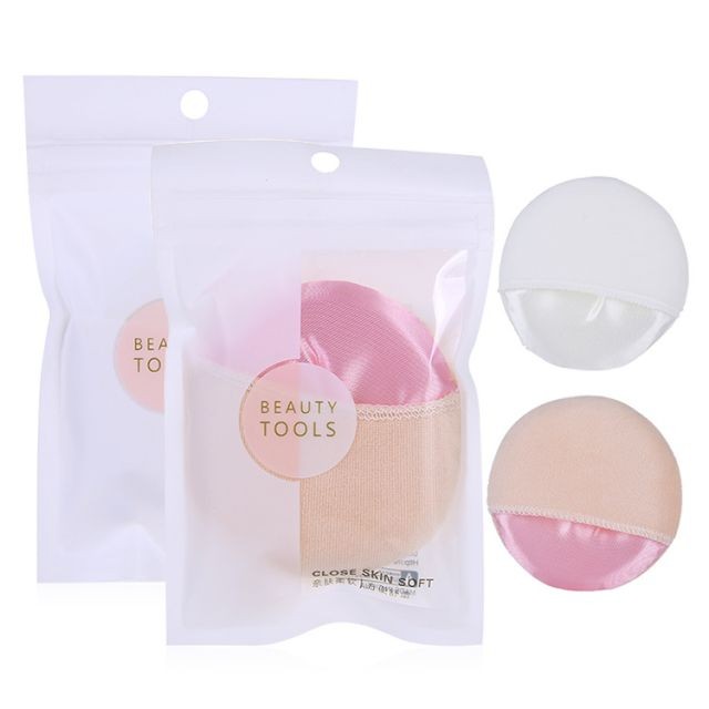 Personalized Round Flocking Foundation Makeup Powder puff Super Soft Private label Blending Makeup Sponge B0284