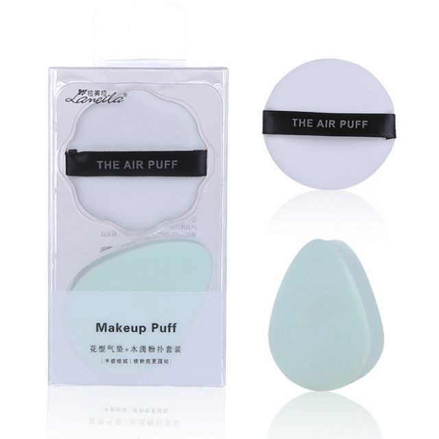 Lameila sponge air cushion puff 2pcs foundation loose powder cosmetic flat makeup puff sponge A80071