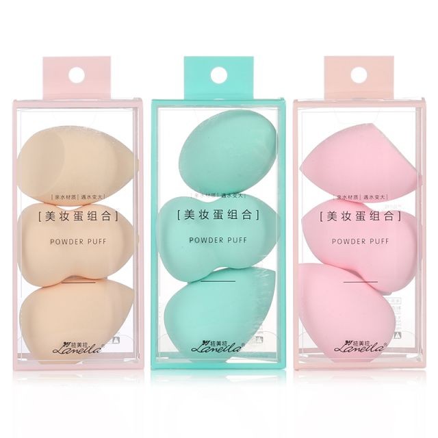 Lameila 3pcs NEW Professional different shapes Foundation Sponge Cosmetic Makeup Sponge Set A79990