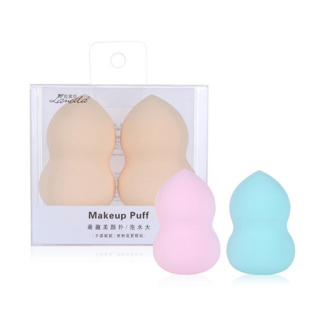 Top selling 2 pcs custom brand face beauty cosmetic tool makeup sponge blender set A79952