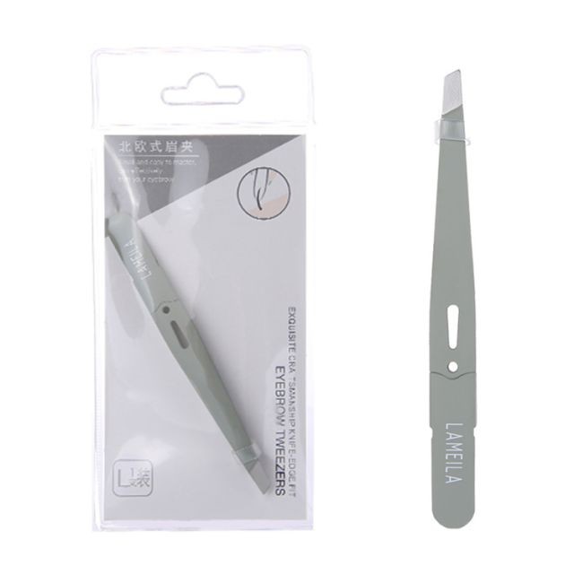 wholesale professional mini eyebrow clip set private label stainless steel eyebrow extension tweezers A227