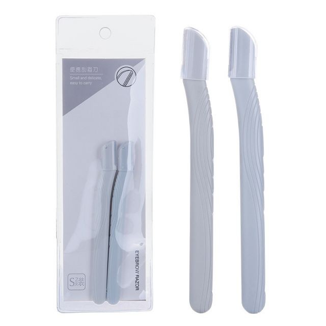 Lameila 2 pcs high quality Safety Stainless Steel Blade Eye brow Razor Plastic Handle Eyebrow Razor A946