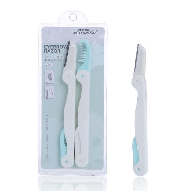 Lamiela New design beauty eyebrow razor for makeup Double fold eyebrow razor with comb A939