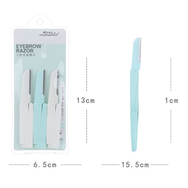Lamiela 3pcs New style cosmetic tools safety razor three layer foldable facial eyebrow razor A937 Lamiela 3pcs New style cosmetic tools safety razor three layer foldable facial eyebrow razor A937