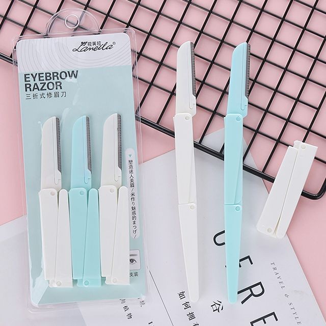 Lamiela 3pcs New style cosmetic tools safety razor three layer foldable facial eyebrow razor A937 Lamiela 3pcs New style cosmetic tools safety razor three layer foldable facial eyebrow razor A937