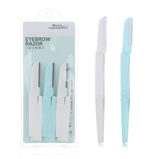 Lamiela 3pcs New style cosmetic tools safety razor three layer foldable facial eyebrow razor A937 Lamiela 3pcs New style cosmetic tools safety razor three layer foldable facial eyebrow razor A937